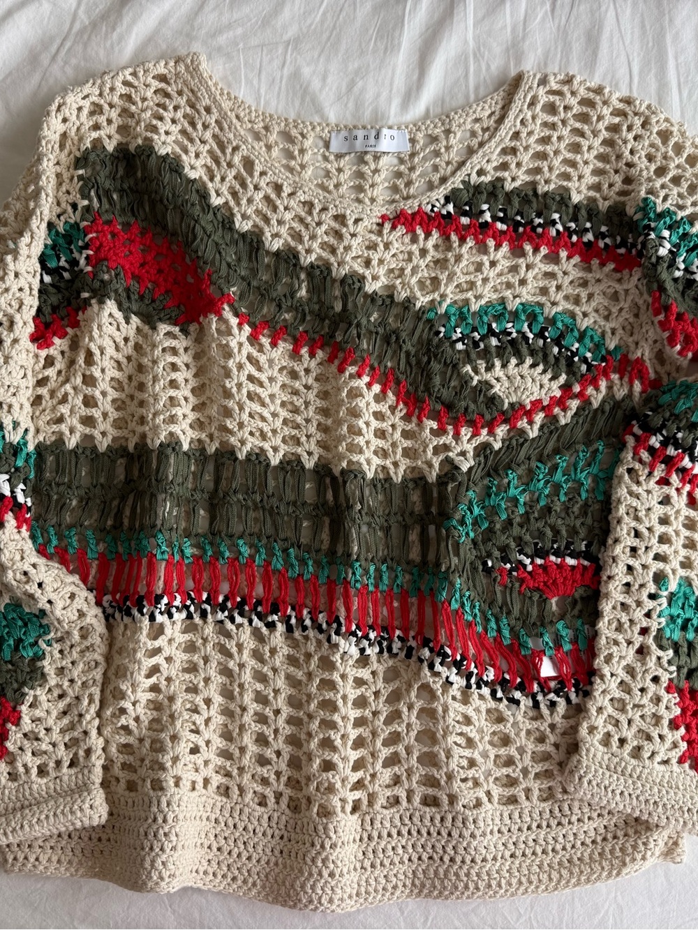 Sandro crochet cardigan